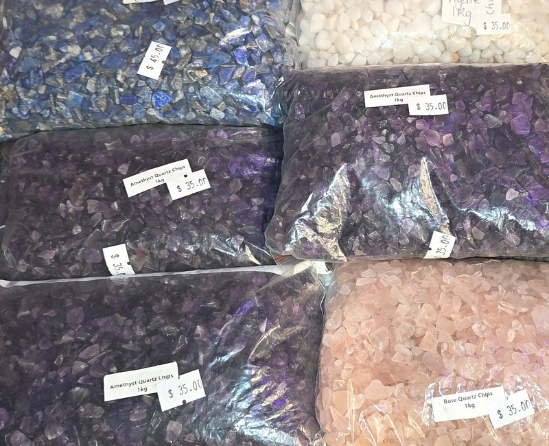 Amethyst chips 1kg bags