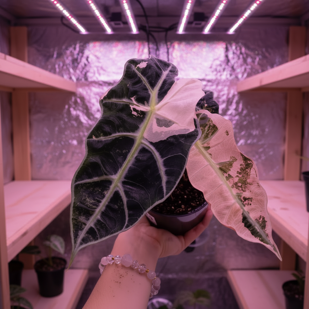 Alocasia Polly Variegated “Mint” Tissue Culture pack of 5