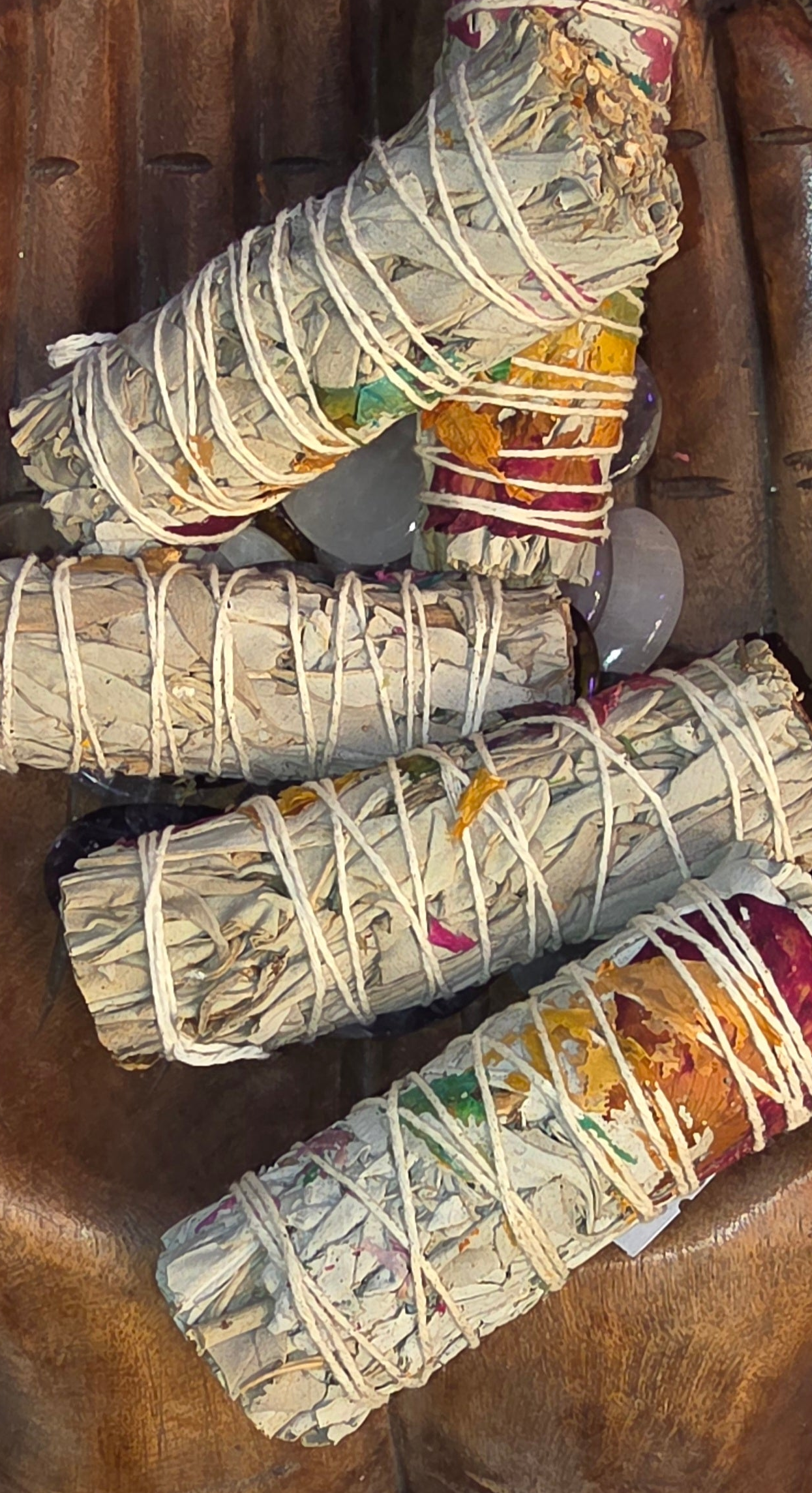 Large rainbow charkra sage smudge sticks