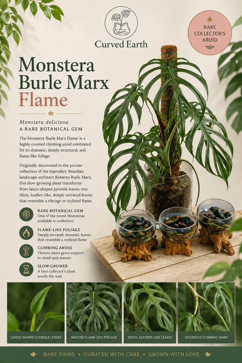 Monstera Burle Marx Flame  Tissue Culture 5 pack